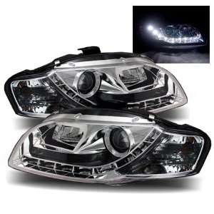 06 08 Audi A4 Chrome LED Halo Projector Headlights /w DRL (Will Wont 