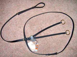   Leather Running Martingale Jump Event Polo BRASS GOLD SILVER  