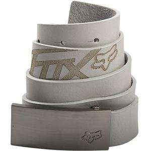  Fox Racing Slimsonic Leather Belt   32 34/White 