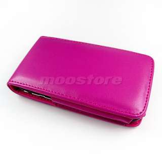 FLIP LEATHER CASE COVER +SCREEN FOR IPHONE 3G 3GS PINK  