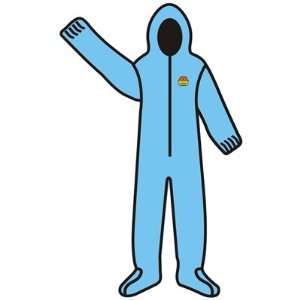 C Max Blue SMS Coverall With Hood & Boots, Elastic Wrists 