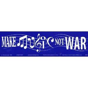  Make Music Not War Bumper Sticker ~ Rare Authentic Bumper 