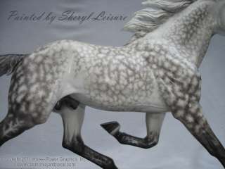 Leisure Custom Breyer Resin Standardbred Trotting Horse dapple grey 