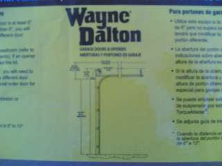 NIB Wayne Dalton Sectional Garage Door LOW HEADROOM CONVERSION KIT 