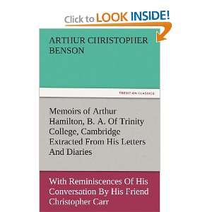   Conversation By His Friend Christopher Carr Of The Same College