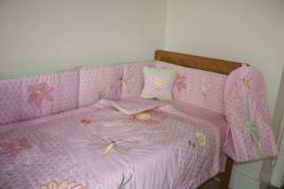 NEW pink baby girls Cotbed/Cot quilt (nusery,bedding,duvet)  