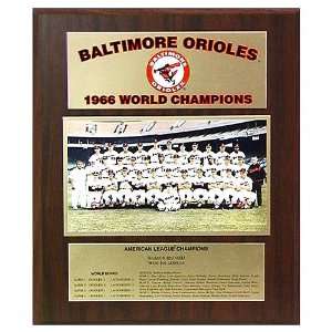  MLB Orioles 1966 World Series Plaque