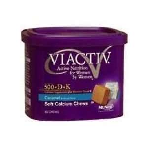 Viactiv Soft Calcium 500 Plus Vitamin D And K Chews For Women, Caramel 