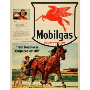   Gasoline Harness Horse Racing   Original Print Ad