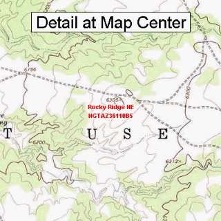 USGS Topographic Quadrangle Map   Rocky Ridge NE, Arizona (Folded 