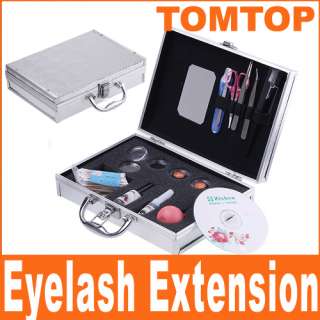 Pro False Eyelashes Eye Lash Extension Set Kit Case New  