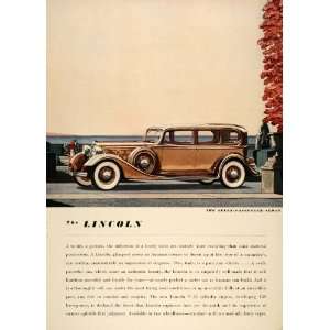  1934 Ad Ford Motor Co Lincoln Seven passenger Sedan Car 