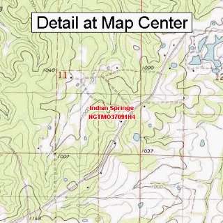 USGS Topographic Quadrangle Map   Indian Springs, Missouri (Folded 
