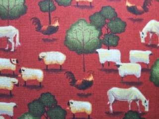 Windham Folk Art Farm Animals Sheep Horse Fabric Yard  