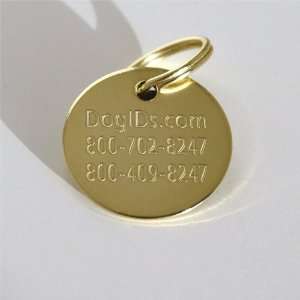  Small Brass Disc Dog ID Tag