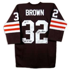   Cleveland Browns Jim Brown Autographed Stats Jersey