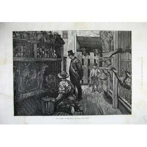   1887 Fine Art Scene JamrachS Shop Wild Animals Cages