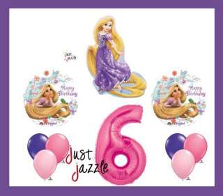 Rapunzel Tangled #6 6th Sixth Happy Birthday Balloon Party Set Disney 