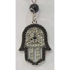   BEAD HAMSA HAND/EVIL EYE CHARMS LONG Y NECKLACE Arts, Crafts & Sewing