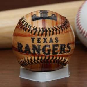  Texas Rangers Wood Grain Baseball