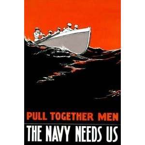  Paper poster printed on 20 x 30 stock. Pull together men 
