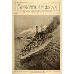   Cover Scientific American USS Arkansas Battleship   Original Cover