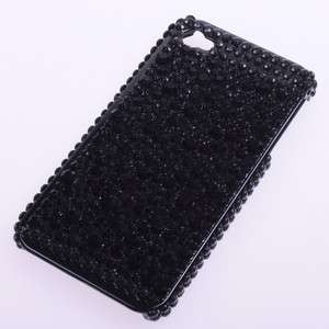Black Crystal Bling Diamond Case Cover Protector For Apple iPhone 4 4G 