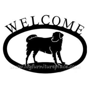  Wrought Iron Dog Welcome Sign