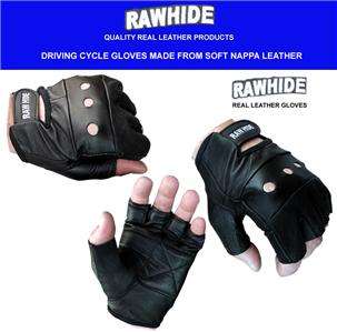 LEATHER FINGERLESS GLOVES CYCLING DRIVING SHOOTING USE  