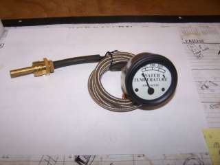 john deere white face temp guage with 3ft cable  