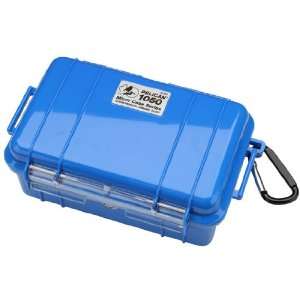   Blue Micro Case with Blue Solid Lid and Carabiner