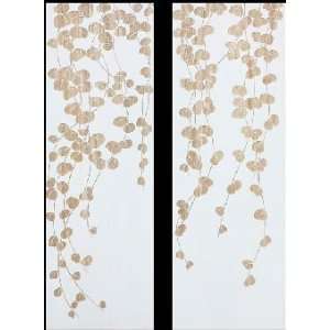  White Stained Hanging Vines Wall Art Set