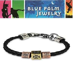 Celtic Cross Tribal Black Leather Bracelet Wristband B2  