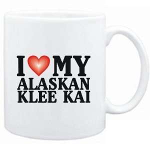    Mug White  I LOVE Alaskan Klee Kai  Dogs