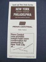 Penn Central PC RR Railroad NYC   Phil Timetable 1970  