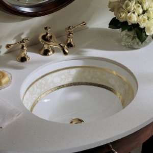  Flight of Fancy Gold design undercounter lavatory
