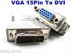   Dual Link Male 24+5 To VGA 15 Pin Female Adapter Converter For Minitor