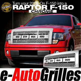 09 12 Ford F 150 ABS Chrome Raptor Style Package Billet Grille Shell 
