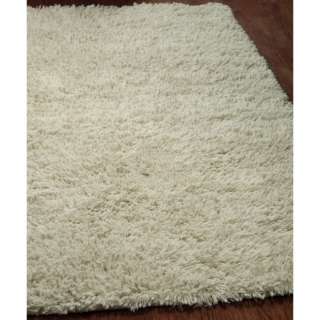 Hand woven Posh Ivory Shag Carpet Area Rug 3 x 5  