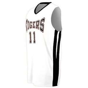  Youth Triple Double Game Jersey   White and Black   Medium 