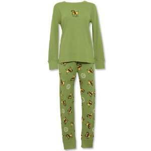  Life is Good Womens Chilly Dog Thermal Green Lounge Set 