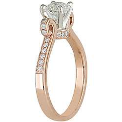 14k Pink Gold 1ct TDW Diamond Engagement Ring (G H,I1 I2)   