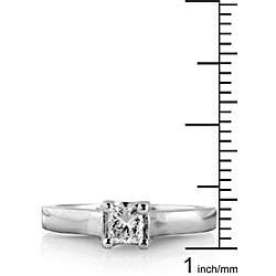 14k Gold 1/3ct TDW Princess Diamond Solitaire Ring (H I, SI1 SI2 