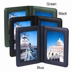 Royce Leather Double 3 x 5 inch Picture Frame  