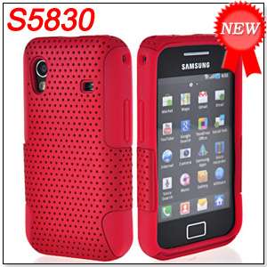   SILICONE CASE COVER + SCREEN FOR SAMSUNG S5830 GALAXY ACE RED  