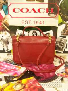   COACH Red Small Carnival Leather Bag Purse Handbag Shoulder  