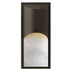   Light Outdoor Large Wall Lantern, Bronze Finish with Alabaster Glass