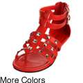 Lasonia Womens Studded Embellished Gladiator Sandals