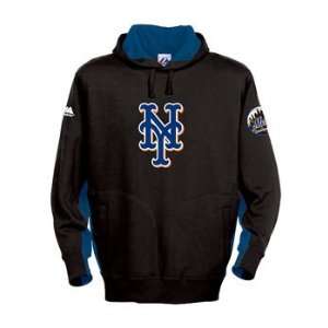 New York Mets The V Hooded Fleece by Majestic Athletic   Black/Royal 