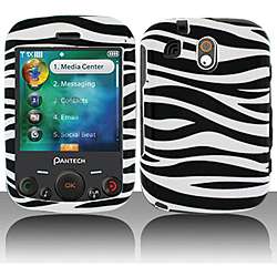 Pantech Jest TXT8040 Black/ White Zebra Snap on Protective Case Cover